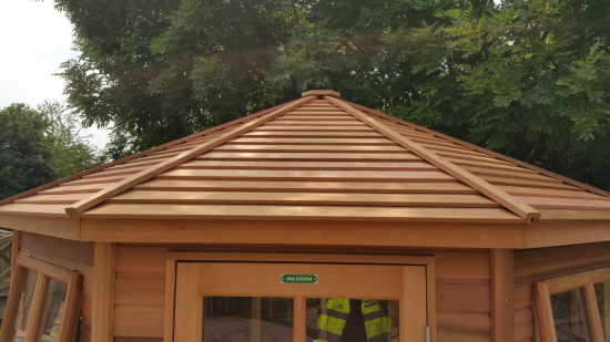 Shipton Cedar Slatted Roof Option